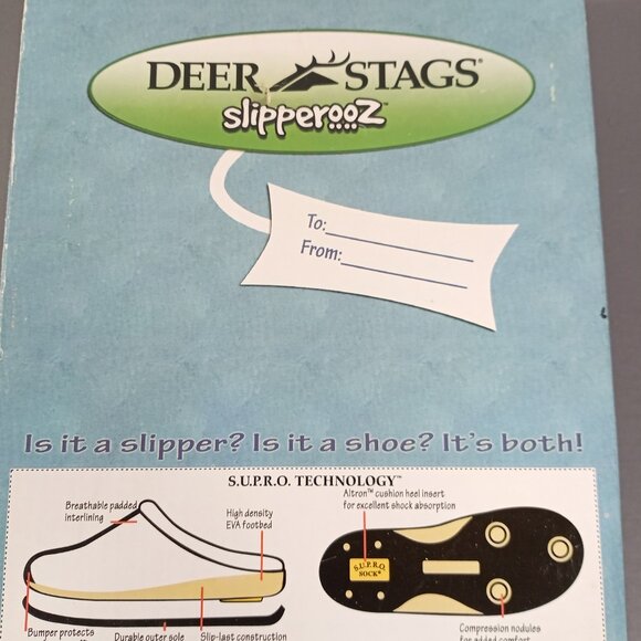 Deerstags Slipperooz Velcro Strap Size 9 - Picture 8 of 9